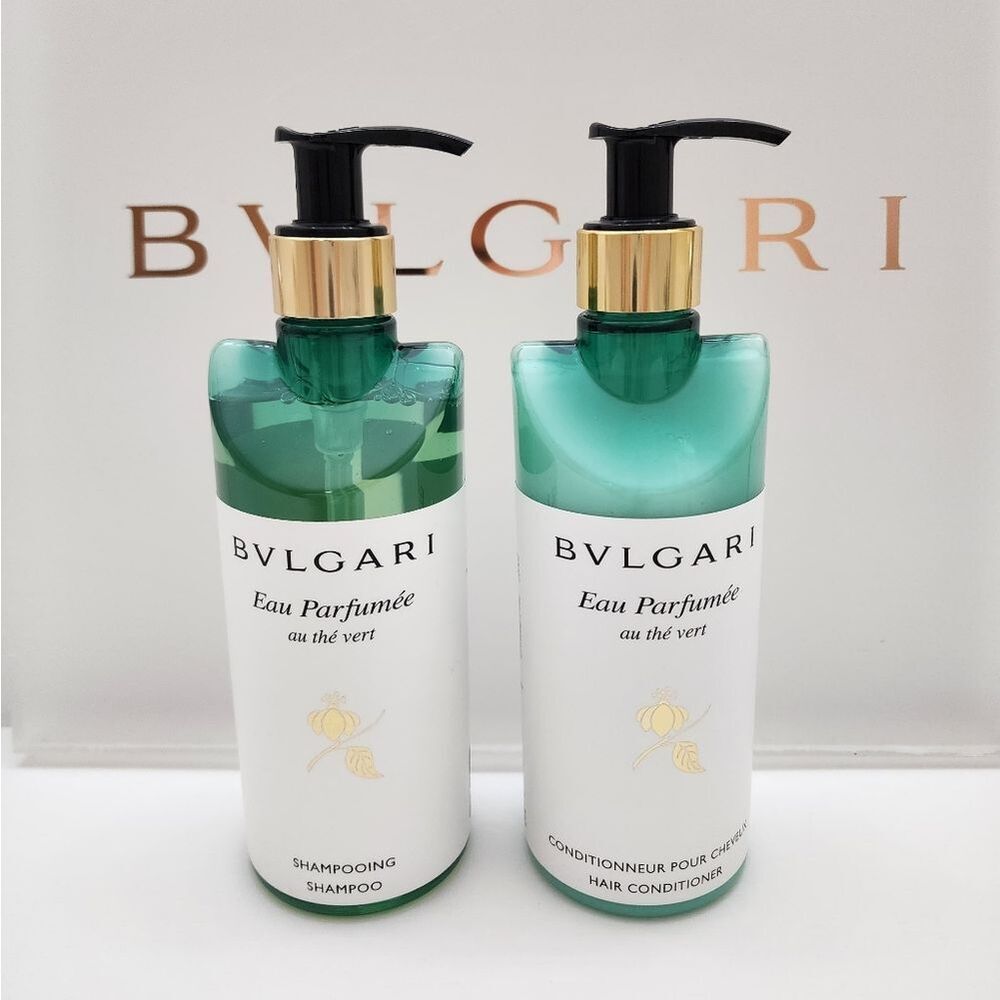 Bvlgari Shampoo and Hair Conditioner Green Tea New